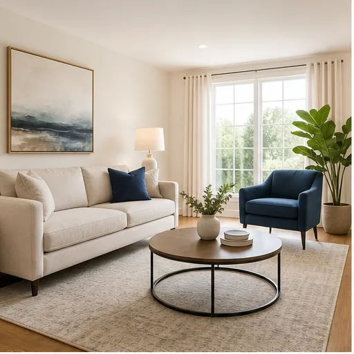 Freshly cleaned living room