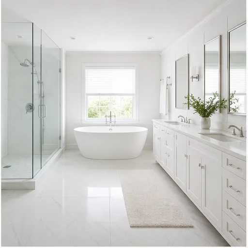 Bright clean bathroom